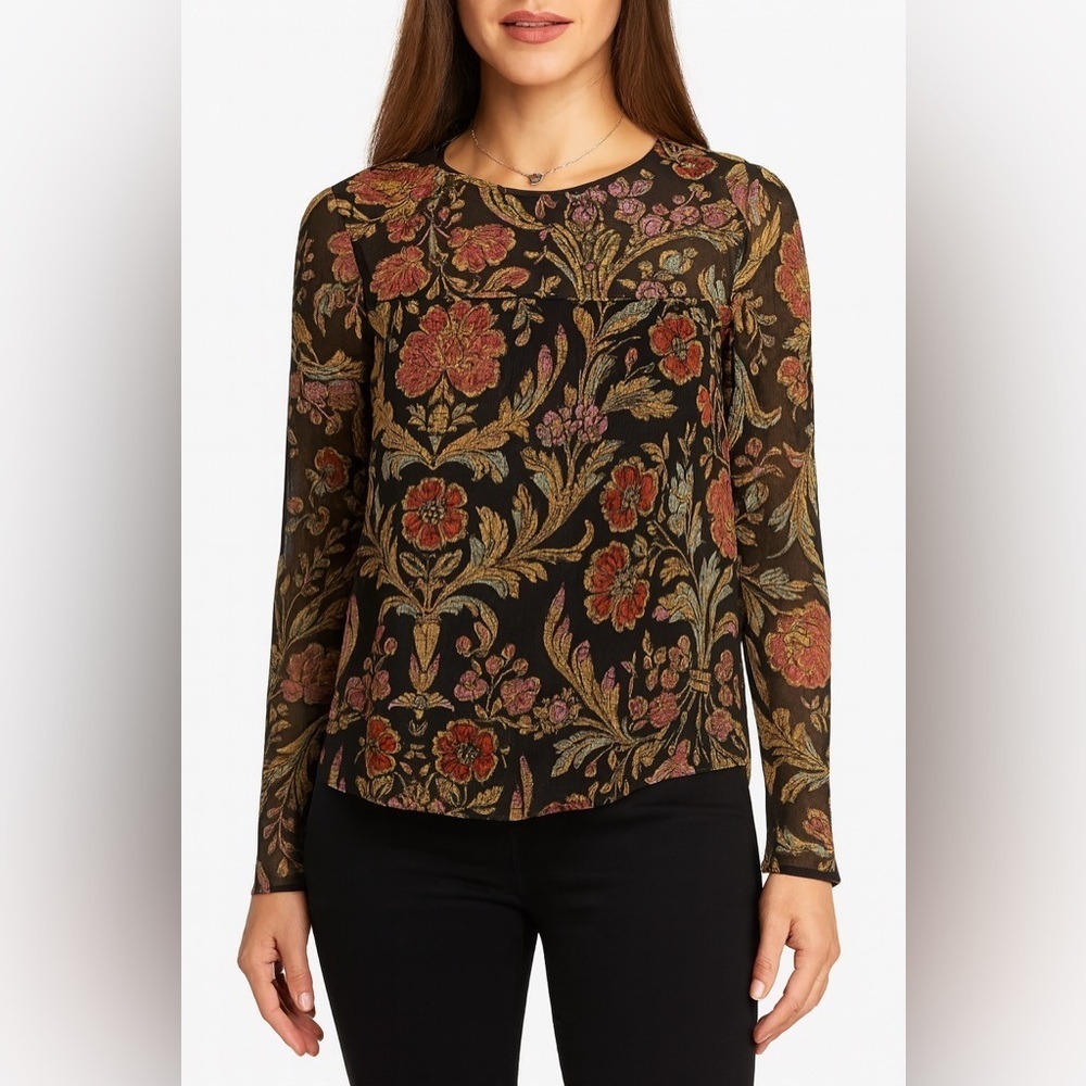 Belle Sky Floral Blouse S